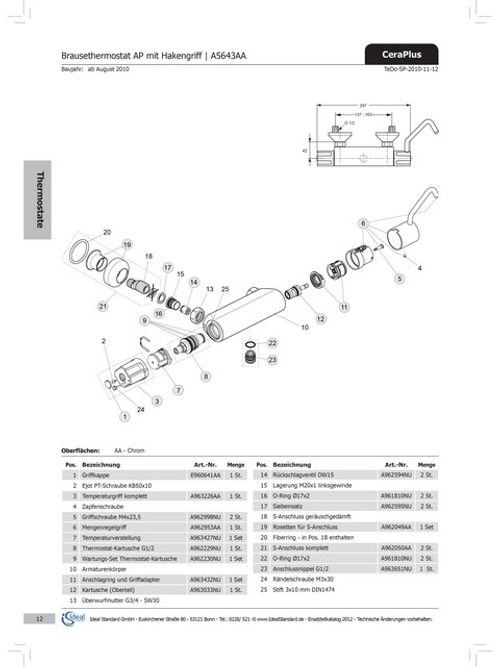 IS-Mengenregelgriff-Therm-A962953AA-Chrom-A962953AA gallery number 1